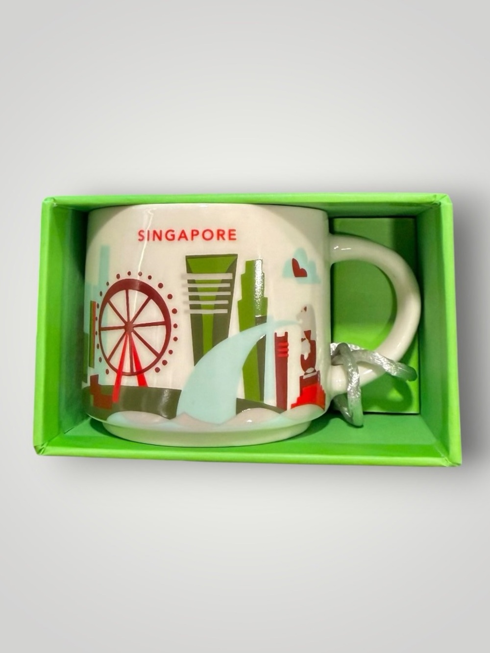 Starbucks SINGAPORE You Are Here Mug Cup 2oz MINI ORNAMENT Collectible Trip NEW